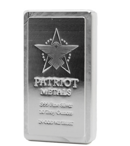 AMTV Patriot Metals Stacker Silver Bar 10 oz